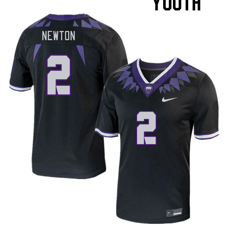 Youth #2 Josh Newton TCU Horned Frogs 2023 College Footbal Jerseys Stitched-Black